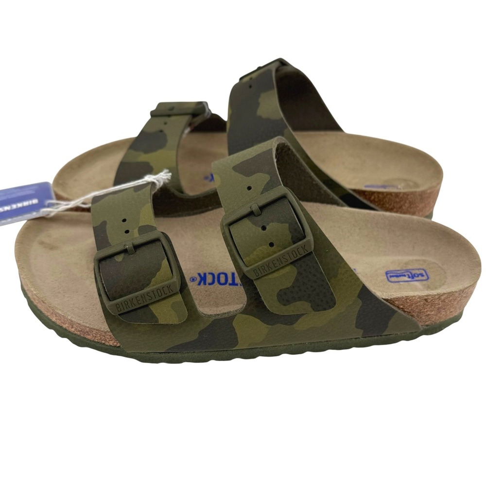 Birkenstock Arizona Soft Footbed Camouflage Green Sandals Mens 5 Womens 7 EU 38
